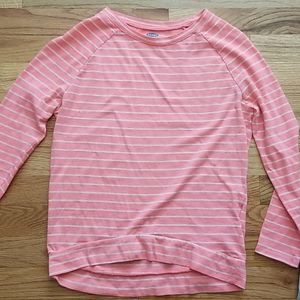 Old Navy Salmon Tee Striped Long Sleeve 10/12